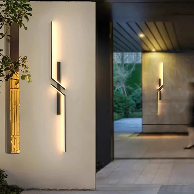 Neroli Minimalist Linear Outdoor Wall Light for Villa Exterior – IP65 – detail view 4