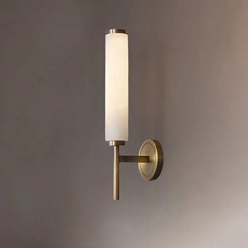 Ayla Orbit Natural Marble Wall Sconce – Vintage styled in a living room interior