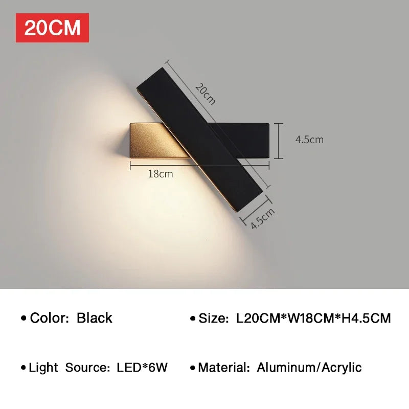 Metal Wall Sconce – Modern LED for Bedroom & Bedside, Living Room | Aurelle Contour by Evenlyr
