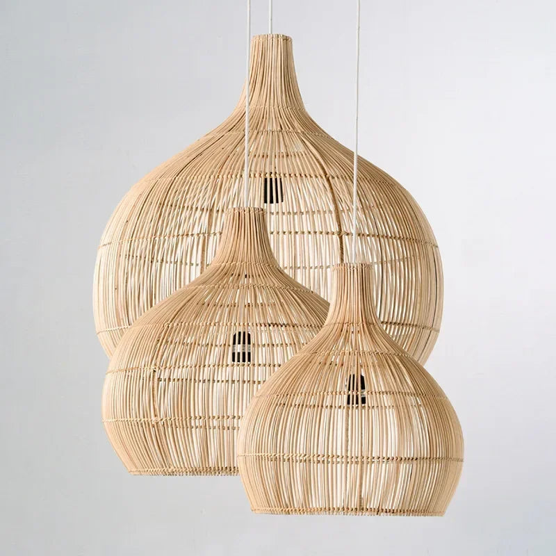 Ginevra Wabi-Sabi Rattan Chandelier for Bedroom – Vintage