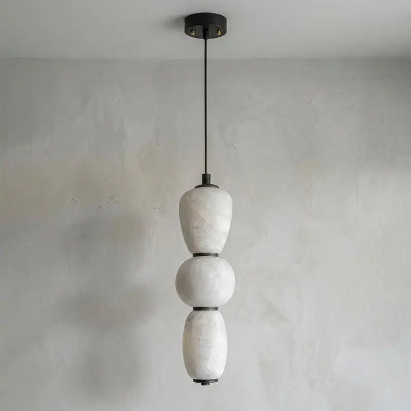 Valenne Halo Sculptural Alabaster Pendant Light – product view 5