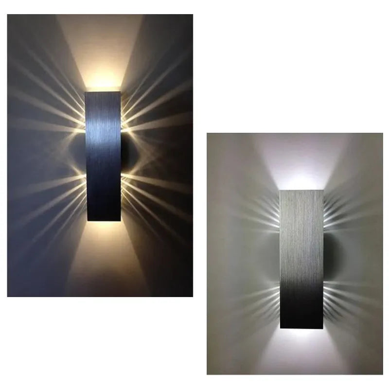 Merano Square Modern Wall Sconce for Bedroom – Aluminum – detail view 2