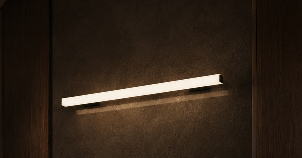 Alaric Halo linear wall sconce in a luxury lifestyle setting