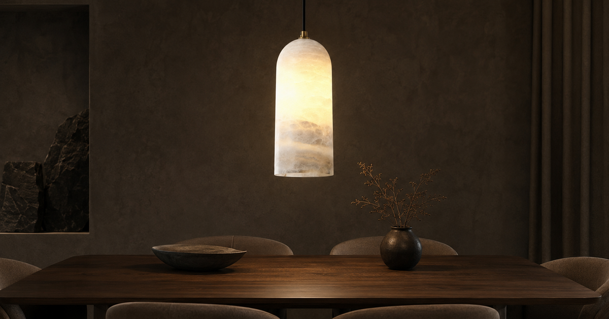 Alba Trace Natural Stone Pendant Light luxury lifestyle landscape