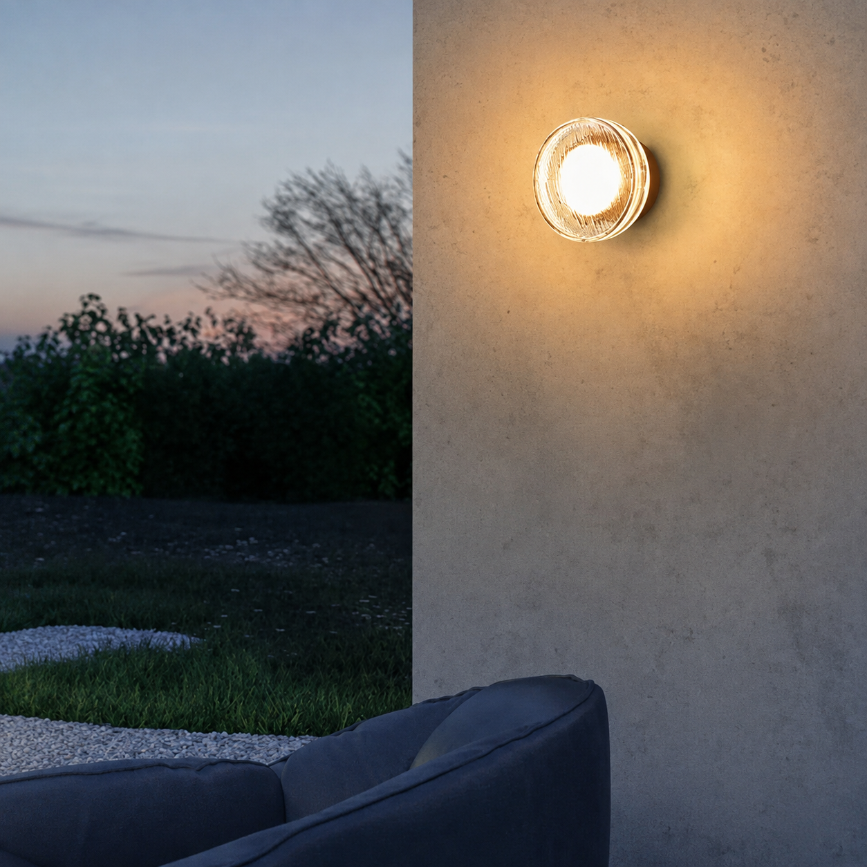 Doria aluminum outdoor wall light for front door