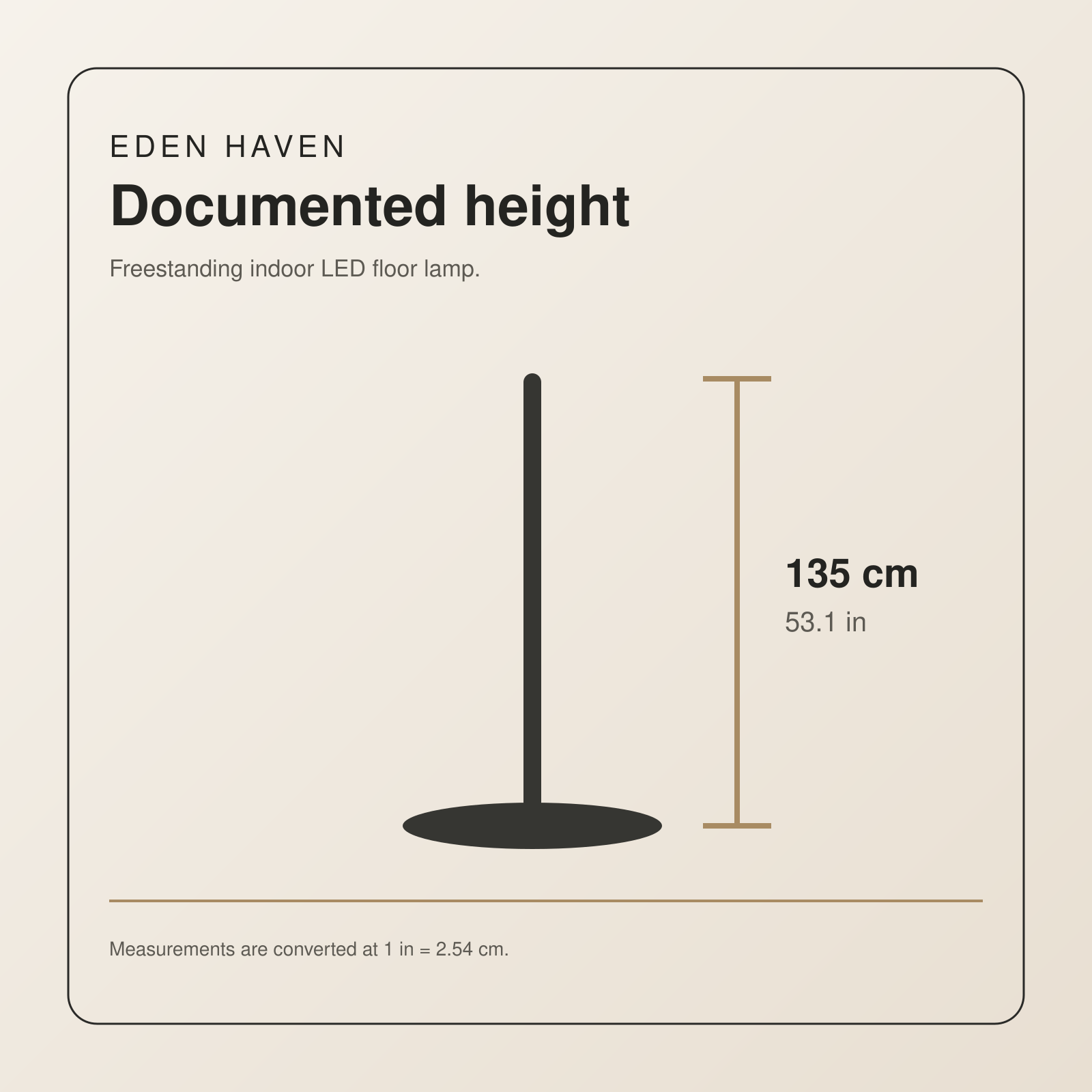 Eden Haven documented height: 135 cm