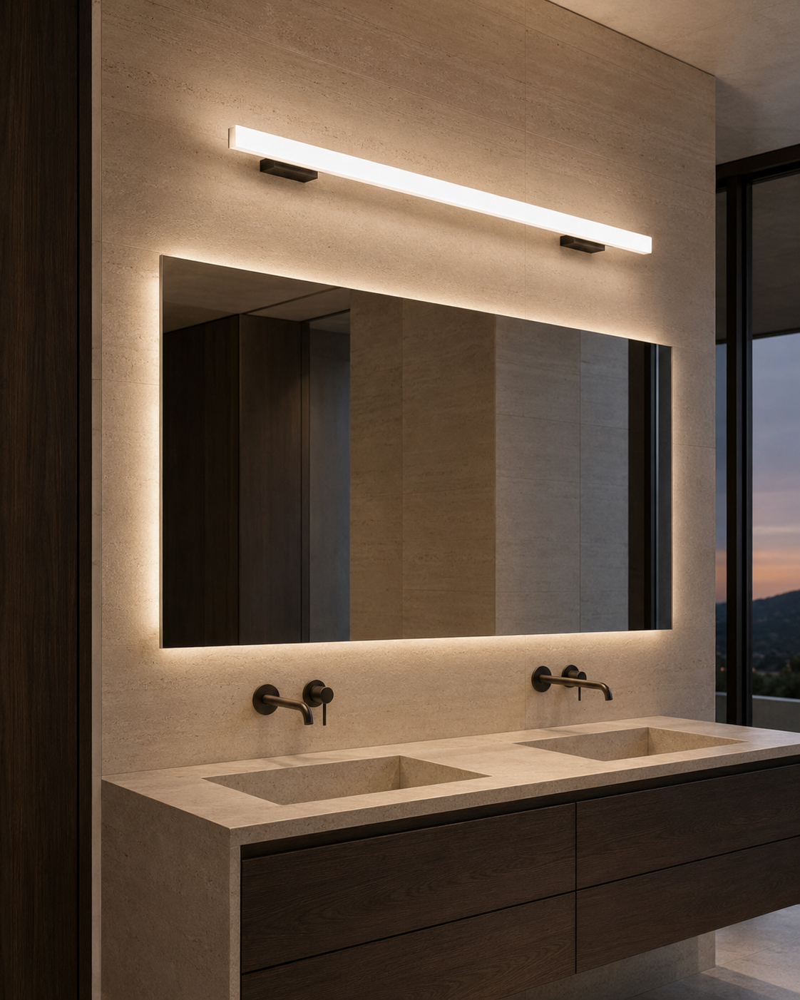Alaric Halo Modern Minimalist Linear Wall Sconce
