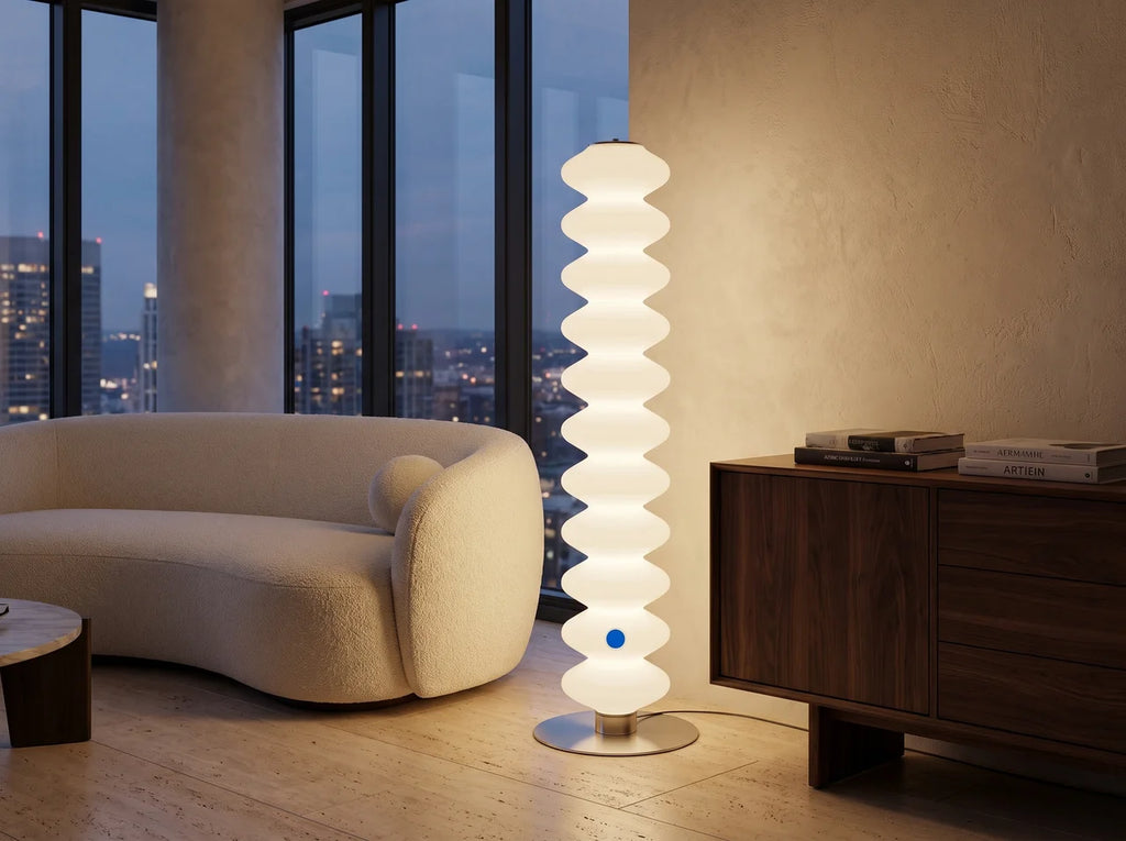 Vesper Dome Marble Floor Lamp Remote Control