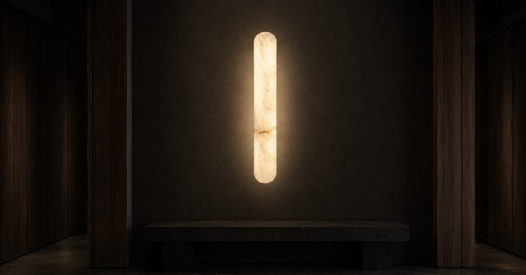 Kalix Contour Vertical Marble Wall Sconce luxury lifestyle landscape