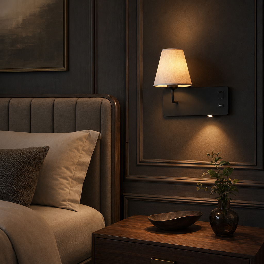 Orlena Veil Directional Bedside Wall Sconce in an additional premium lifestyle setting