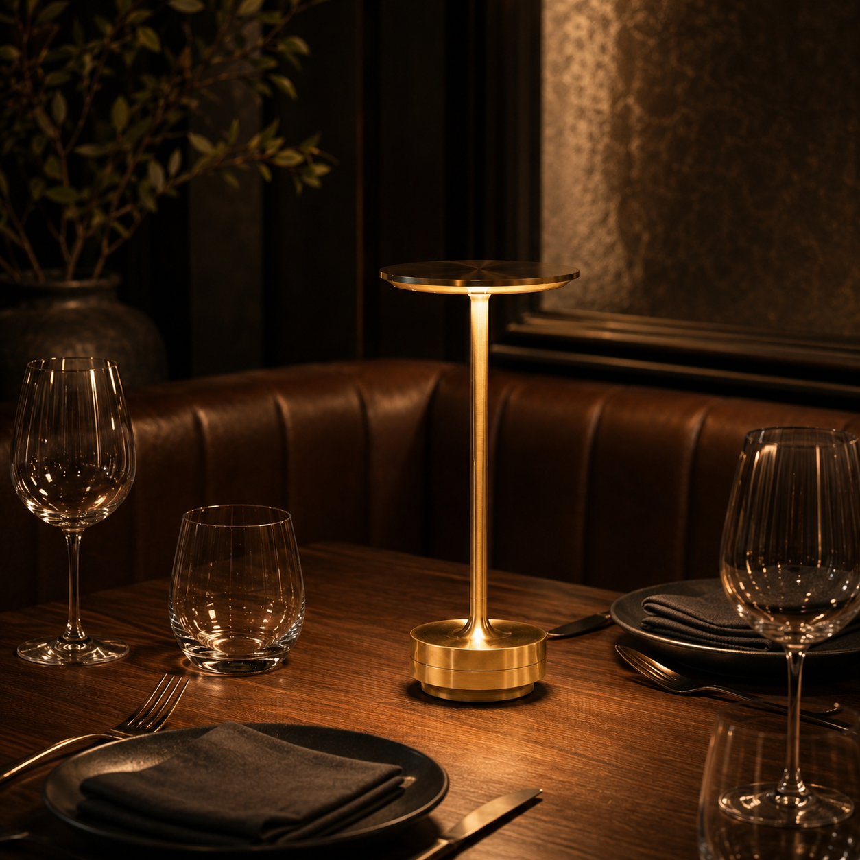 Perrin Contour Rechargeable Table Lamp in an additional premium lifestyle setting