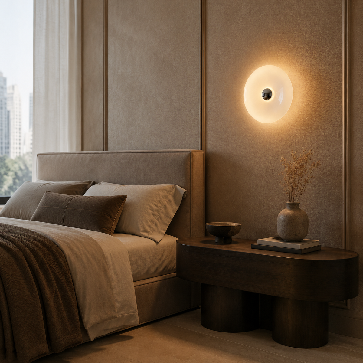Roselle Veil Plug-In Glass Wall Sconce in an additional premium lifestyle setting