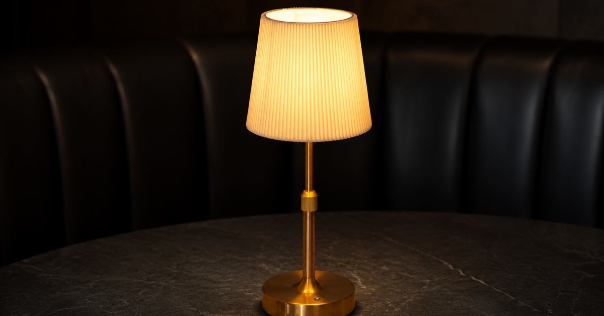 Thalia Contour Rechargeable Restaurant Table Lamp luxury lifestyle landscape