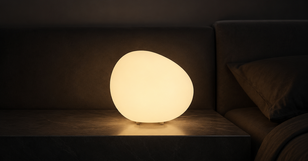 Vela Pillar Dimmable Acrylic Table Lamp luxury lifestyle landscape