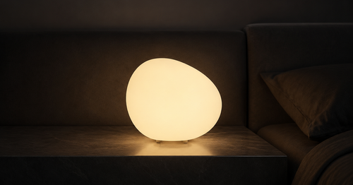 Vela Pillar Dimmable Acrylic Table Lamp luxury lifestyle landscape