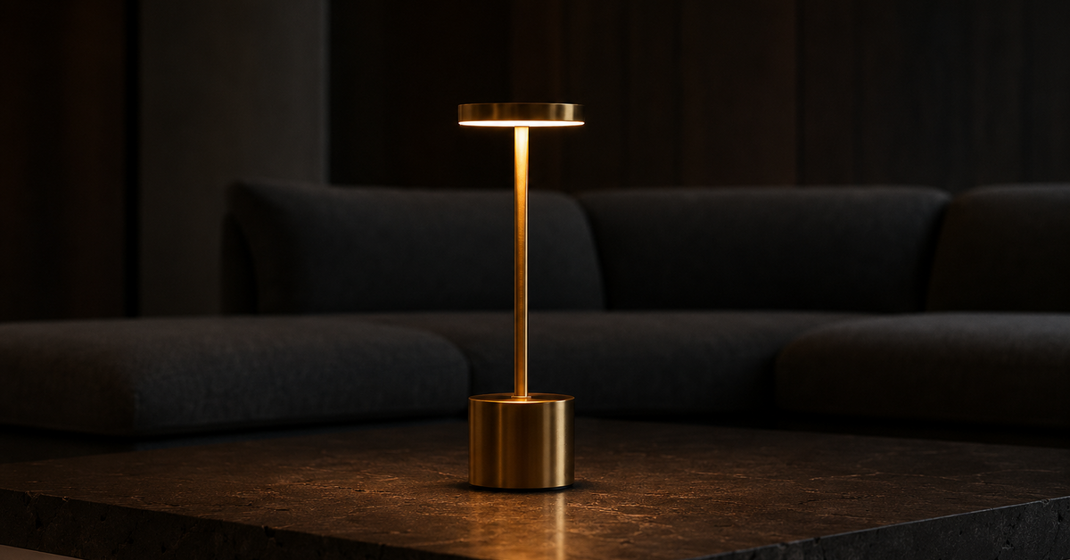 Vita Cordless Rechargeable Table Lamp luxury lifestyle landscape