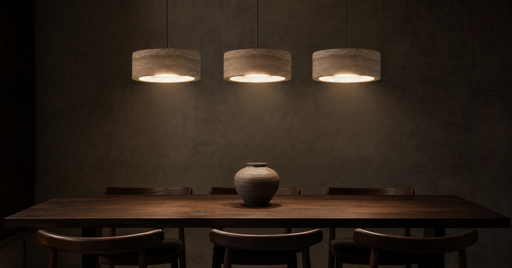 Ysola Veil Travertine Pendant Light luxury lifestyle landscape