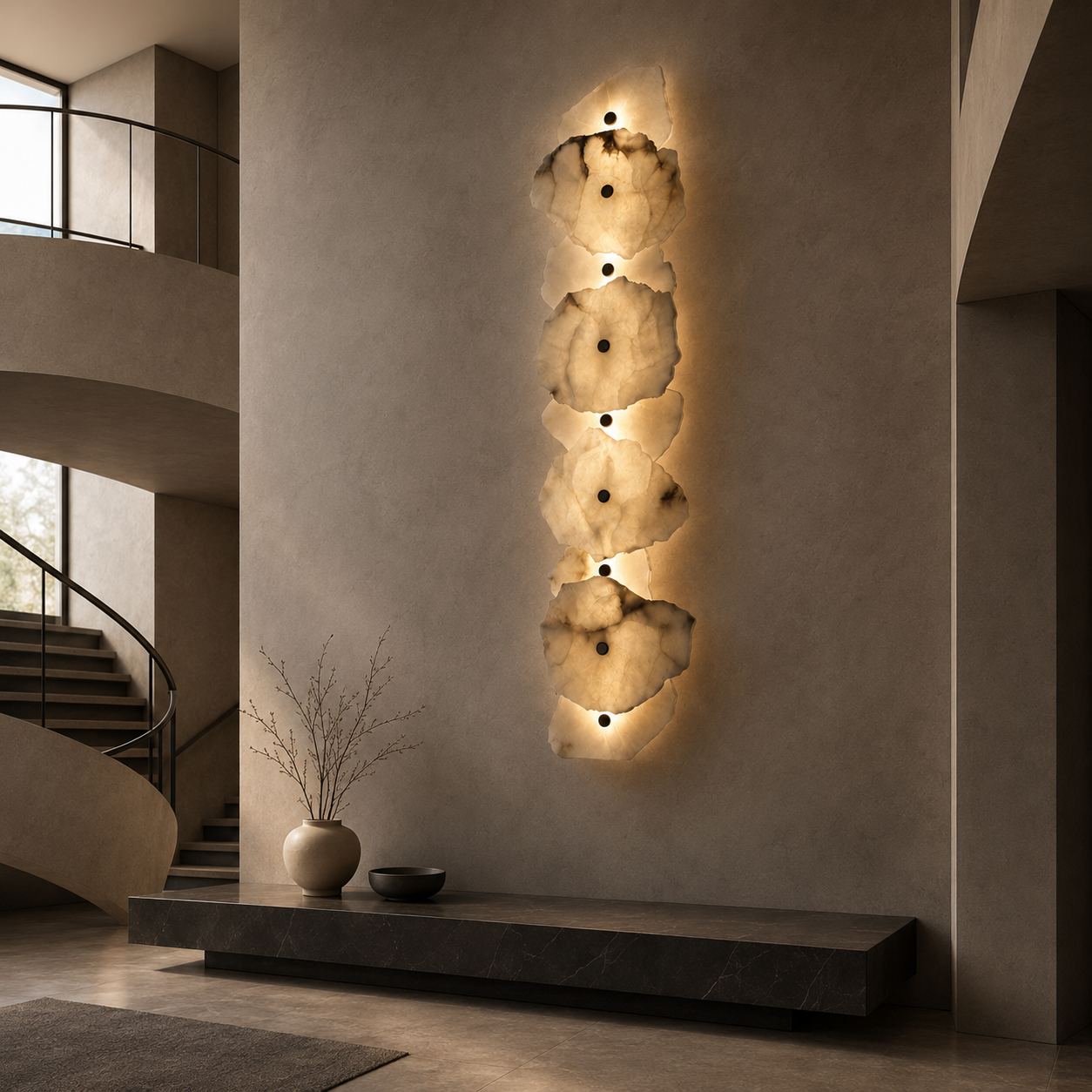 Zorin Contour Cascading Marble Wall Sconce in an additional premium lifestyle setting